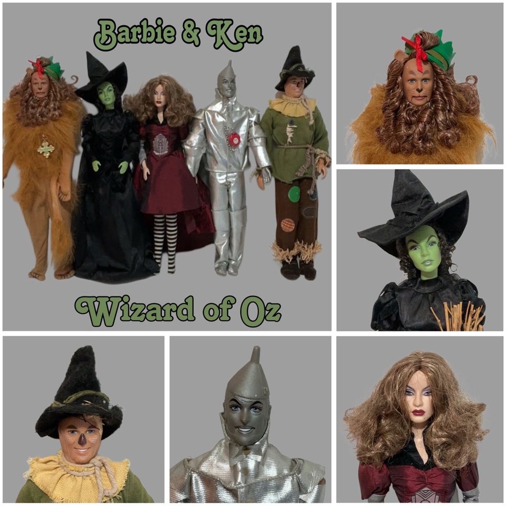 MATTEL Wizard of Oz 5 Piece Barbie Doll Collection 1966 thru 1968